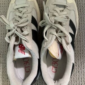 New Balance Cream and Black Sneakers